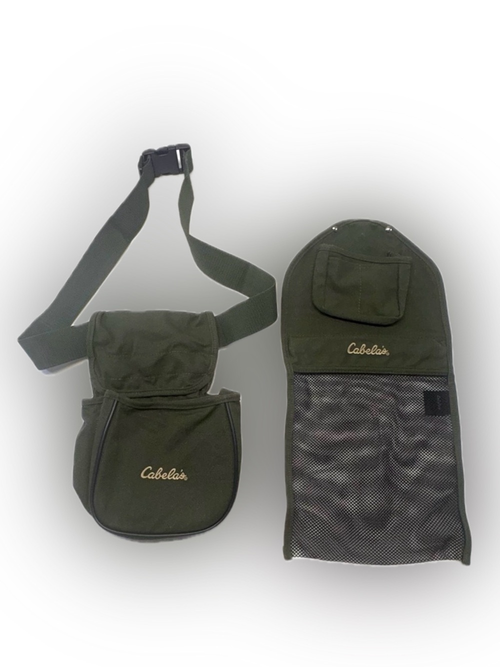Cabela's Divided Shotgun Shell Pouch & Mesh Hull Bag Set - Olive Green